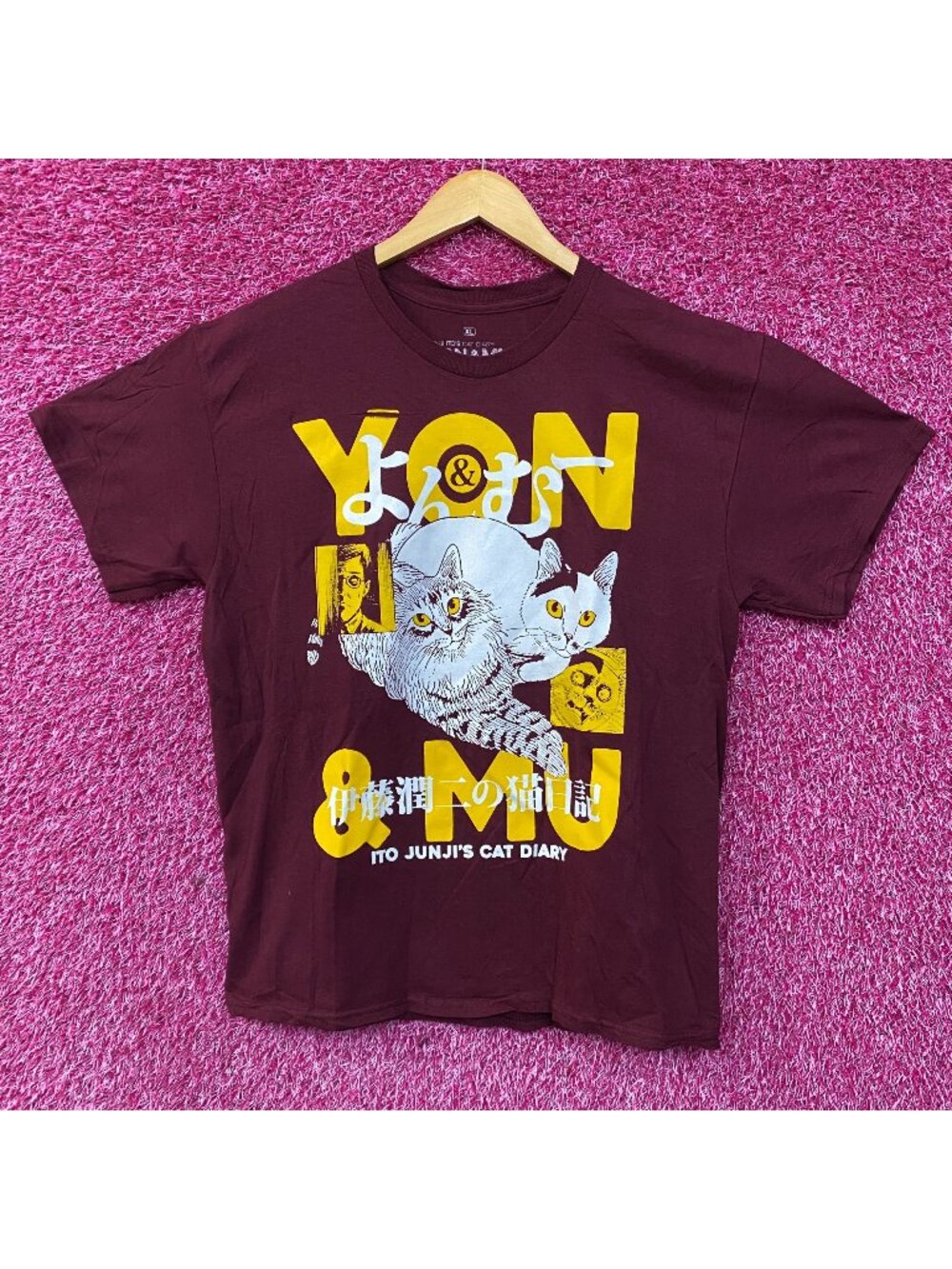 Junji Ito's Cat Diary Yon & Mu Portrait Manga T-Shirt XL